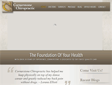 Tablet Screenshot of cornerstonechiropractic.com